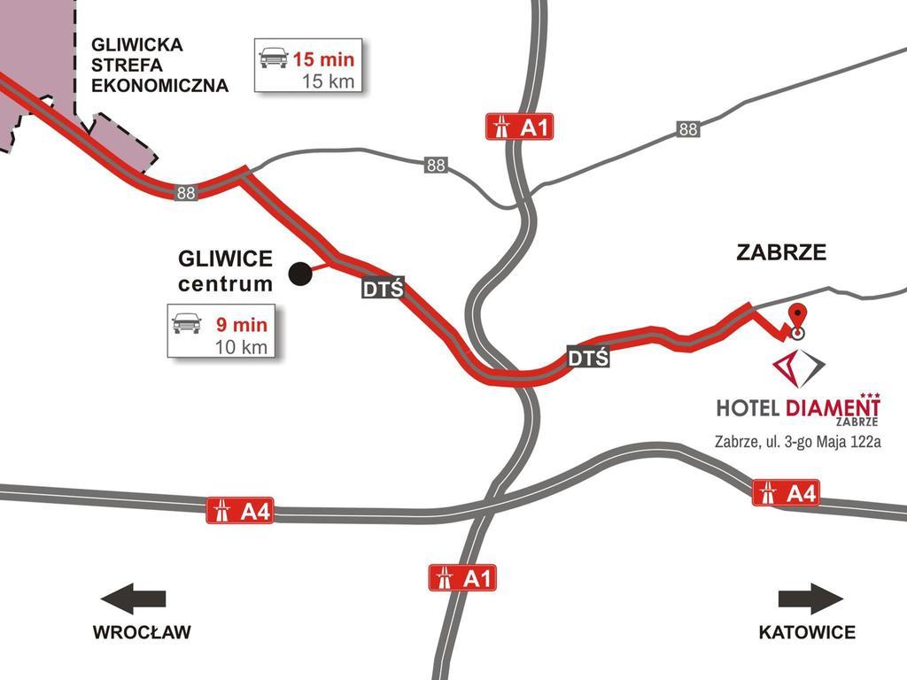 Hotel Diament Zabrze - Gliwice Ngoại thất bức ảnh